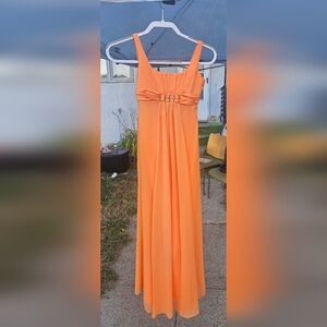 David's Bridal Dress Girls size 10 Tangerine